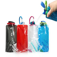 Widesea Camping 600ml Soft Water Bottle Drinking Sport Folding Bag Flask Outdoor Running Hydration Pack Waist Bicycle BPA Free - Chic Cart