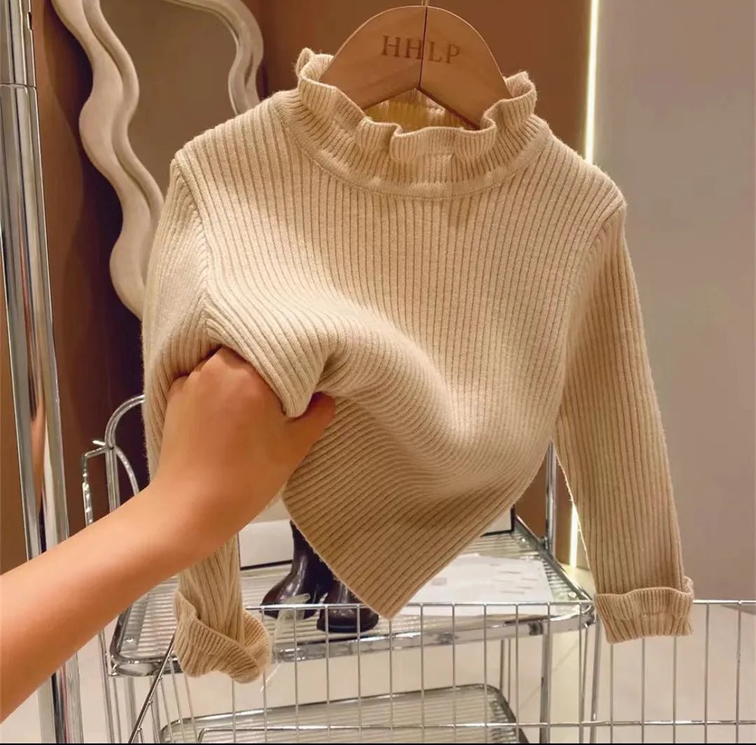 2024 Autumn Girls Soft Fashion Knitting Sweaters Sweet Colors 1 - 7 Years - Chic Cart