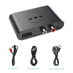 Bluetooth 5.3 2 In 1 Audio Receiver Transmitter 3.5mm Aux Jack RCA Stereo Music Wireless Adapter Dongle for Car TV PC Headphones - Chic Cart