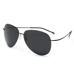 HBK 2019 Ultralight Square Titanium Polarized Sunglasses Rimless Driving Pilot Sun Glasses Oculos De Sol UV400 Gift PM0074 - Chic Cart
