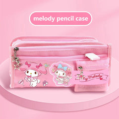 Sanrio Pencil Case Kawaii Kuromi Cinnamoroll Melody School Pencils Bag Large Capacity Pen Case Supplies Stationery Cosmetic Bags - Chic Cart