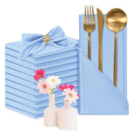 24PCS 30x30cm Wedding Dark Green Satin Napkin Wholesale Soft Table Napkins for Romantic Christmas Party Dinner Table Decoration - Chic Cart