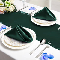 24PCS 30x30cm Wedding Dark Green Satin Napkin Wholesale Soft Table Napkins for Romantic Christmas Party Dinner Table Decoration - Chic Cart