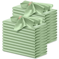 24PCS 30x30cm Wedding Dark Green Satin Napkin Wholesale Soft Table Napkins for Romantic Christmas Party Dinner Table Decoration - Chic Cart