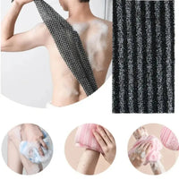 Japanese Rubbing Washcloth Bath Scrubber Nylon Towel Brush for Back Exfoliating Scrub Shower Sponge Body Wash Bath Accessories - Chic Cart