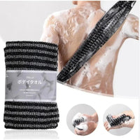 Japanese Rubbing Washcloth Bath Scrubber Nylon Towel Brush for Back Exfoliating Scrub Shower Sponge Body Wash Bath Accessories - Chic Cart