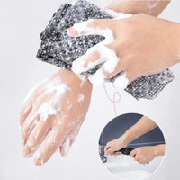 Japanese Rubbing Washcloth Bath Scrubber Nylon Towel Brush for Back Exfoliating Scrub Shower Sponge Body Wash Bath Accessories - Chic Cart