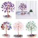 Crystal Money Tree Copper Wire Wrapped W/ Agate Slice Base Fluorite Gemstones Feng Shui Super Mini Trees Home Decor - Chic Cart