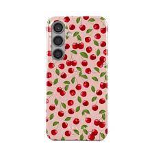 Ins Korean Cherry Bowknot Phone Case For Samsung S24ultra 5G A14 15 S21 22 23 A 25 35 52 53 54 55 S24 Plus Cute Y2K Phone Cases - Chic Cart 