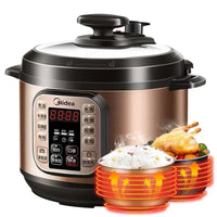 Midea Electric Pressure Cooker Household Intelligent High Voltage Electric Rice Cooker 5L Cooker Kitchen Appliances - Chic Cart
