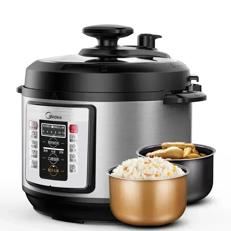 Midea Electric Pressure Cooker Household Intelligent High Voltage Electric Rice Cooker 5L Cooker Kitchen Appliances - Chic Cart