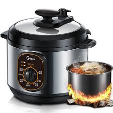 Midea Electric Pressure Cooker Household Intelligent High Voltage Electric Rice Cooker 5L Cooker Kitchen Appliances - Chic Cart 