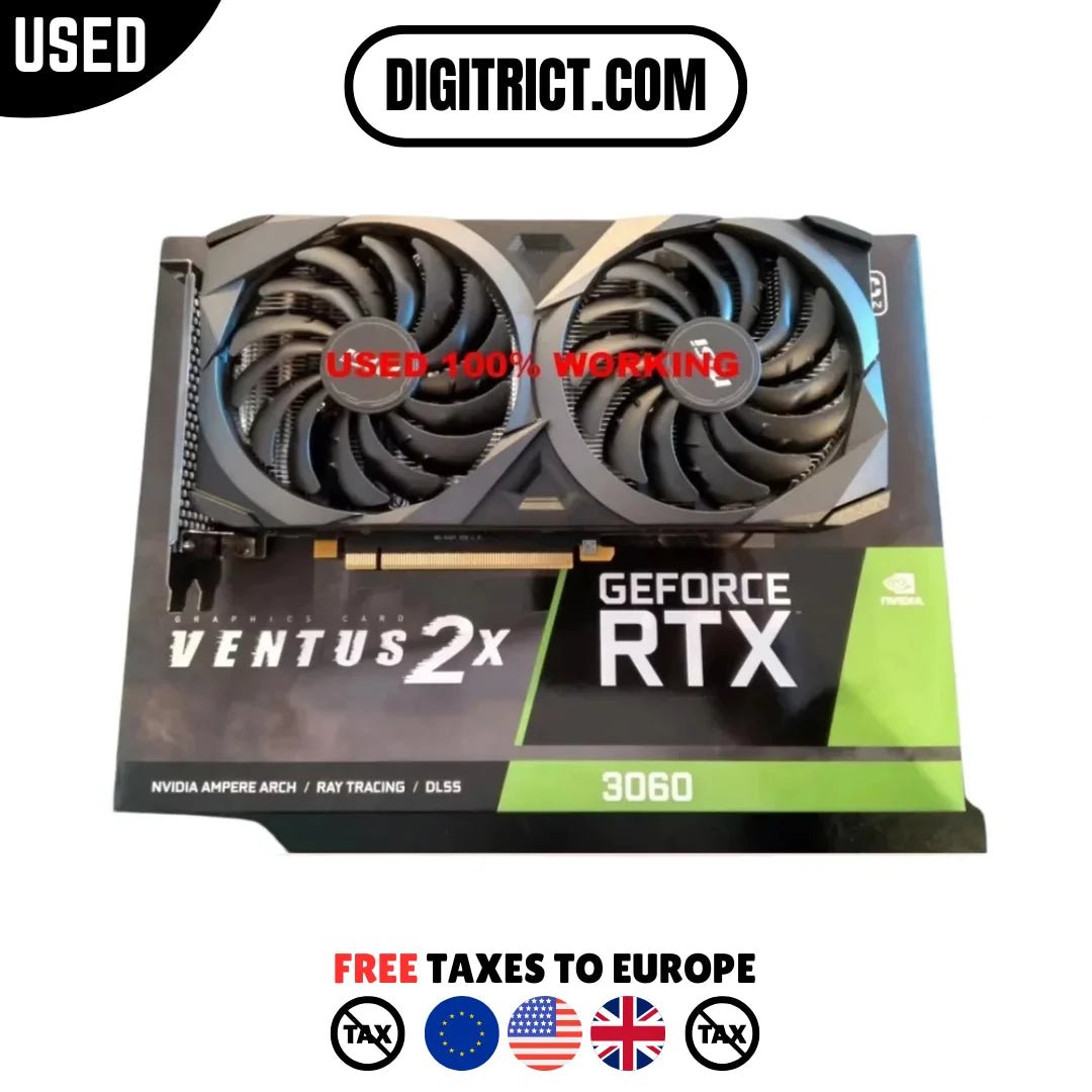 2024 USED RTX 3060 VENTUS GeForce 2X 12G OC Graphics Card GDDR6 Heat Sink Video Cards 192 - bit HDMI - Compatible PCI4.0 3060 - Chic Cart