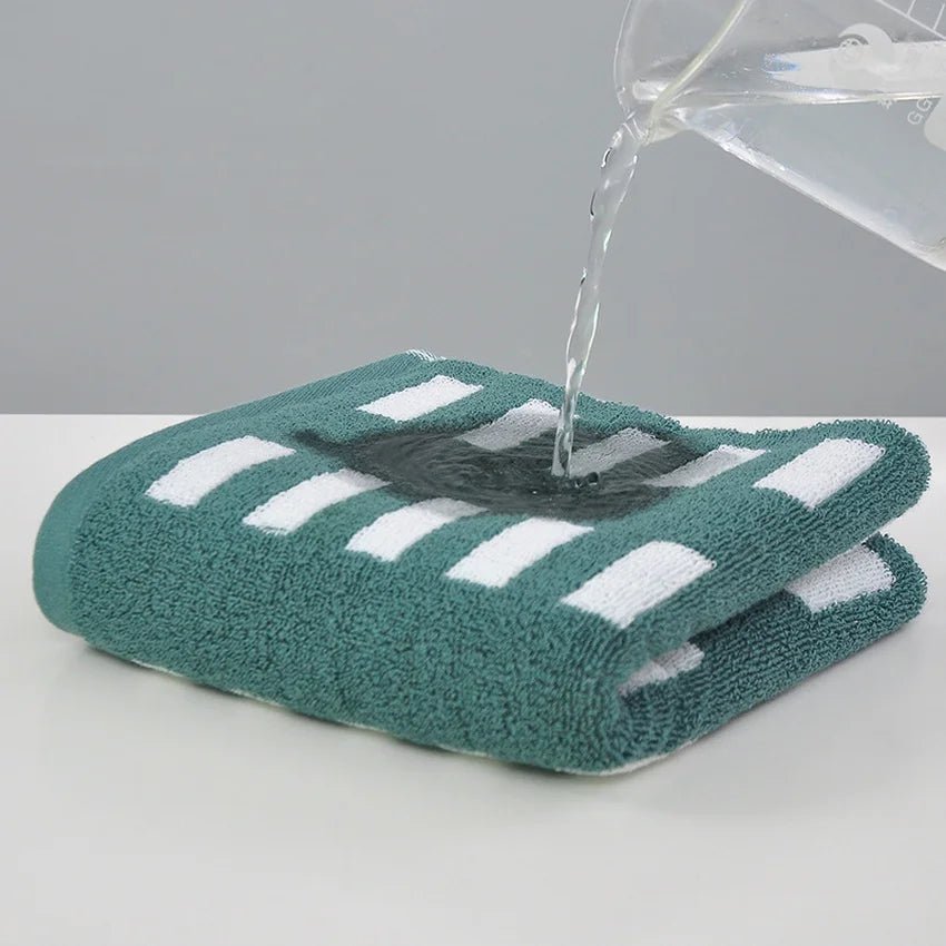 Retro Cotton Towel Dots Stars Striped Heart Pattern Soft Face Towel Super Absorbent Thick Hand Towels for Bathroom Kids Adults - Chic Cart