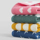 Retro Cotton Towel Dots Stars Striped Heart Pattern Soft Face Towel Super Absorbent Thick Hand Towels for Bathroom Kids Adults - Chic Cart