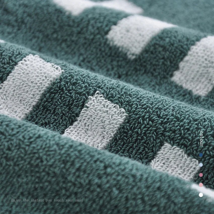 Retro Cotton Towel Dots Stars Striped Heart Pattern Soft Face Towel Super Absorbent Thick Hand Towels for Bathroom Kids Adults - Chic Cart