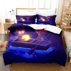 Game OneShot Bedding Set Single Twin Full Queen King Size Bed Set Adult Kid Bedroom Duvet cover Sets 3D Anime Bed Sheet Set - Chic Cart