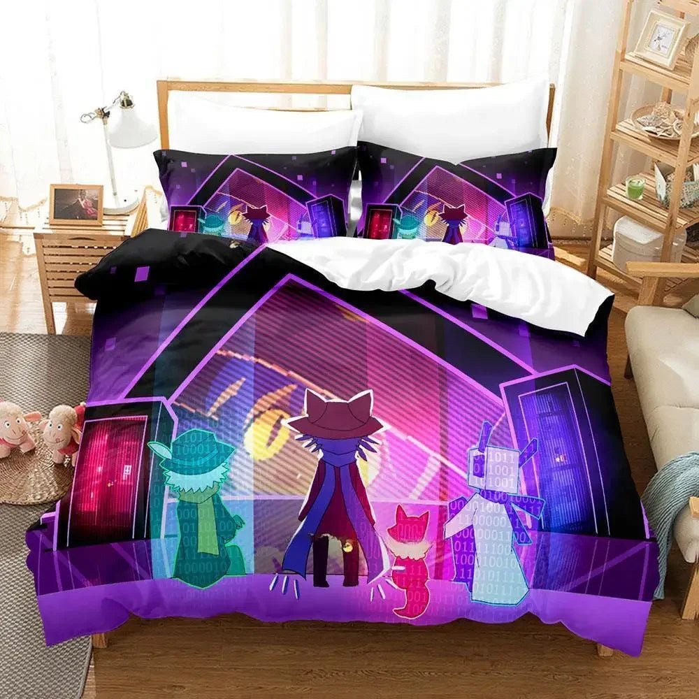 Game OneShot Bedding Set Single Twin Full Queen King Size Bed Set Adult Kid Bedroom Duvet cover Sets 3D Anime Bed Sheet Set - Chic Cart