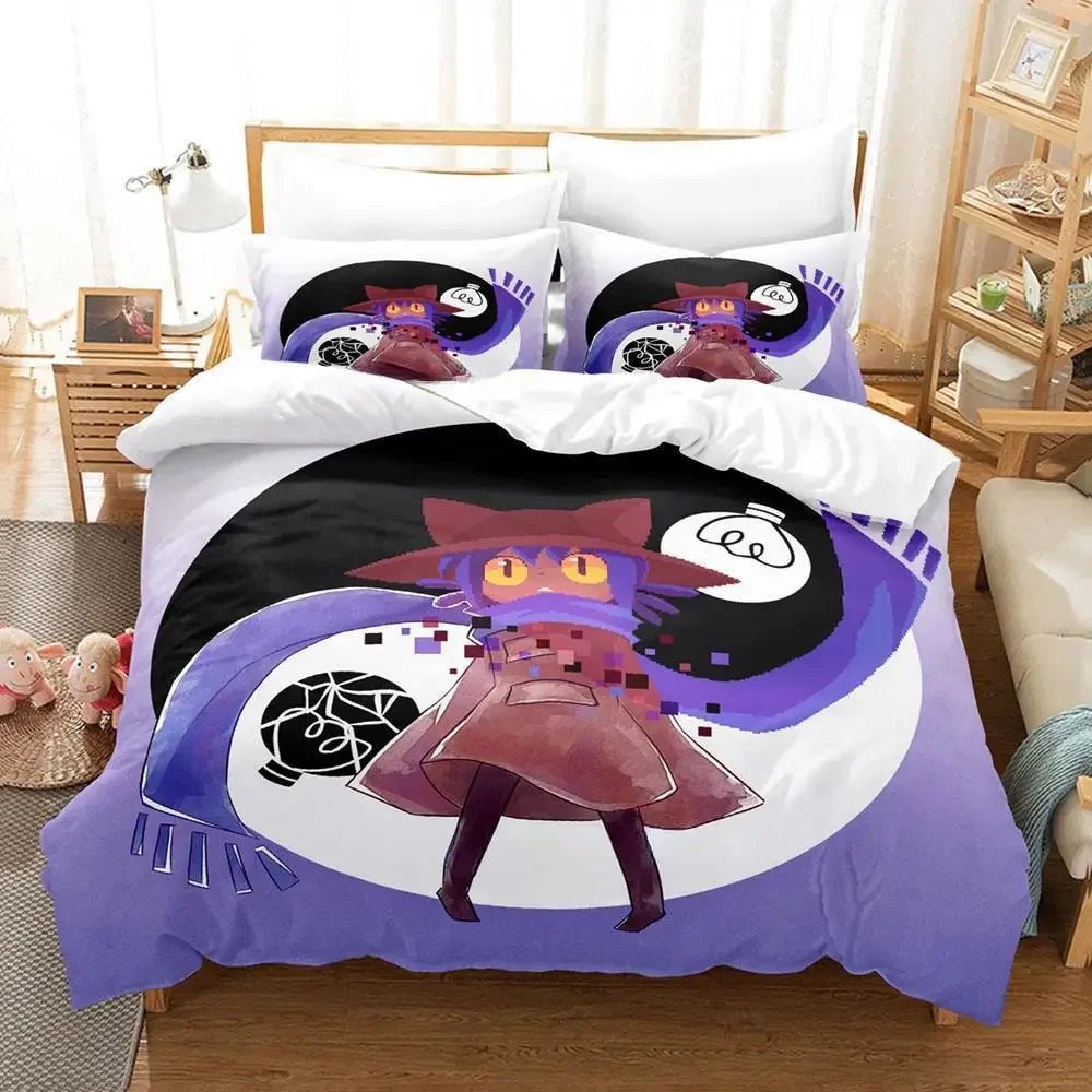 Game OneShot Bedding Set Single Twin Full Queen King Size Bed Set Adult Kid Bedroom Duvet cover Sets 3D Anime Bed Sheet Set - Chic Cart