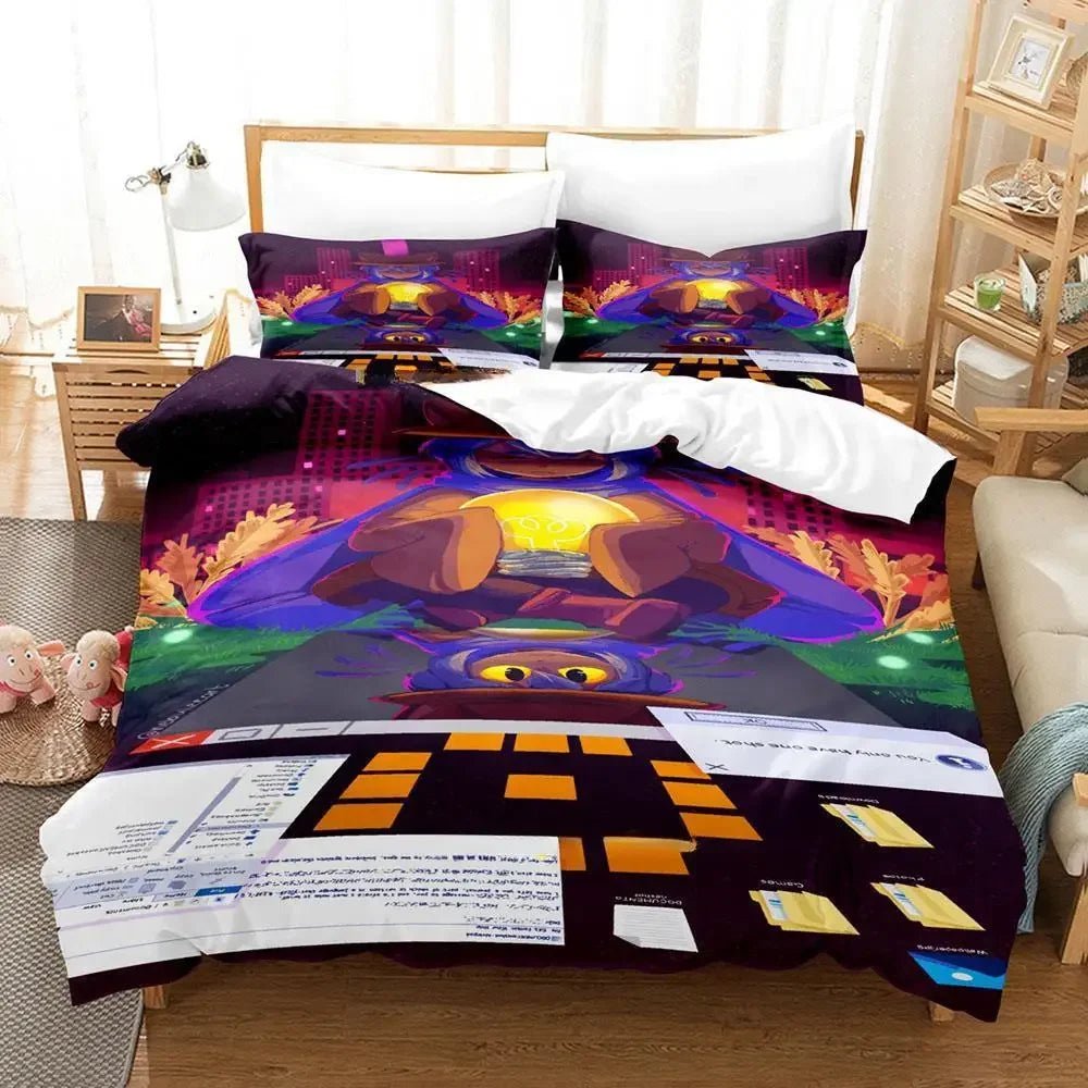 Game OneShot Bedding Set Single Twin Full Queen King Size Bed Set Adult Kid Bedroom Duvet cover Sets 3D Anime Bed Sheet Set - Chic Cart