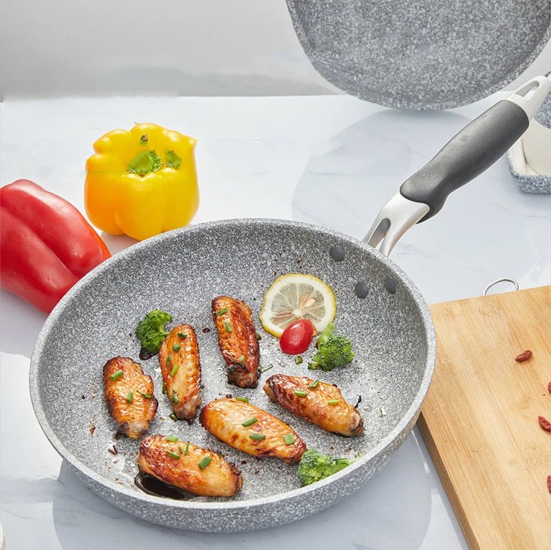 Medical stone Non - Stick Pan Frying Pan Wok Pan Home Steak Skillet Pancake Induction Cooker Gas Stove Special Saucepan Nonstick - Chic Cart