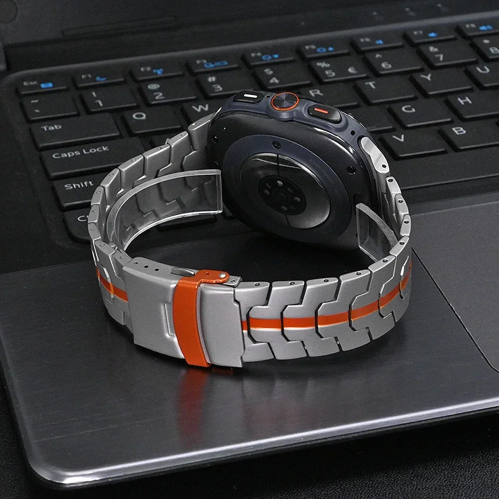 Stainless Steel Band For Samsung Galaxy Watch Ultra 47mm Titanium Color Bracelet For samsung galaxy watch 7 ultra Strap Correa - Chic Cart