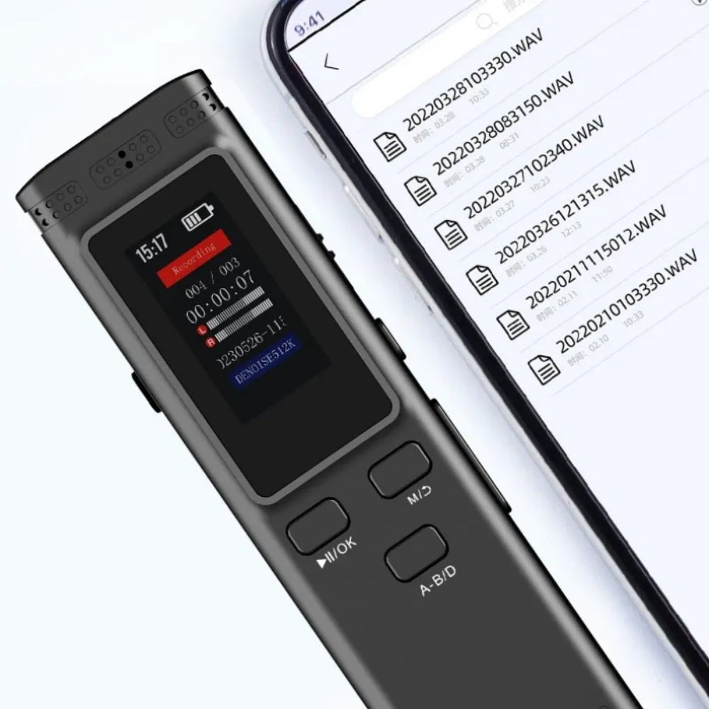 Digital Voice Recorder Voice Activated Audio Recording Noise Reduction with Playback - Chic Cart