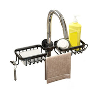 Kitchen Space Aluminum Sink Drain Rack Sponge Storage Faucet - Chic Cart