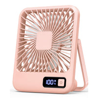 USB Rechargeable Desk Fan with 5 Speeds and Power Display - Chic Cart