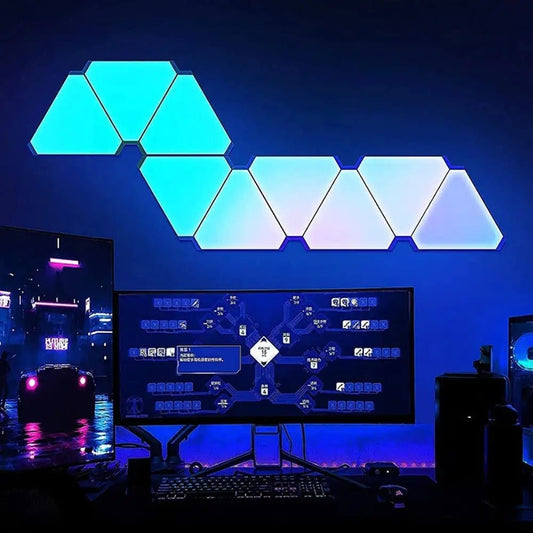 LED Triangular Quantum Lamp RGB Wall Lamp - Chic Cart