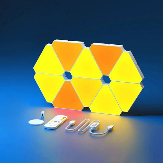 LED Triangular Quantum Lamp RGB Wall Lamp - Chic Cart