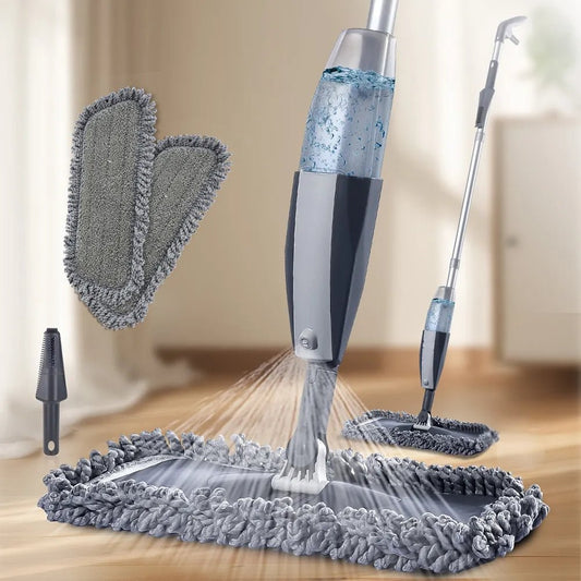 Magic Spray Mop with Reusable Microfiber Pads 360 Degree Handle - Chic Cart 
