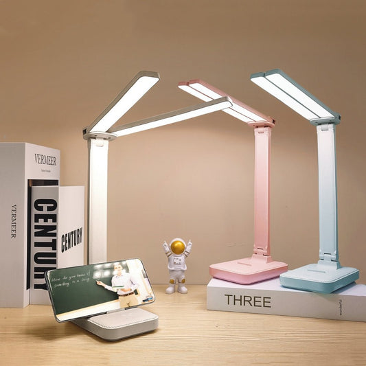 LED Desk Lamp 3 Levels Dimmable Touch Night Light Foldable Table Lamp - Chic Cart