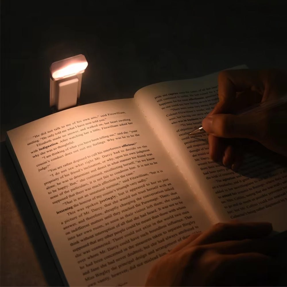 Portable USB Rechargeable Clip on Book Light with Timer - Chic Cart