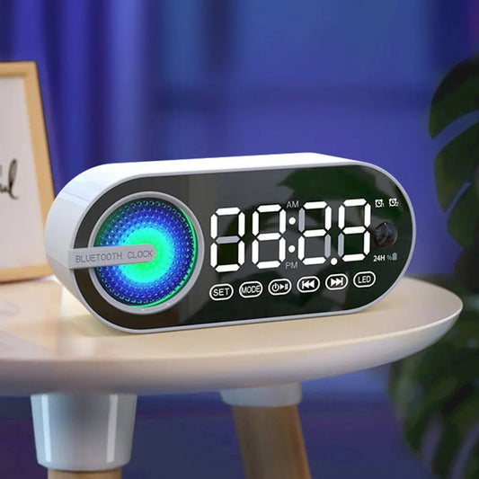 RGB Bluetooth Speaker Alarm Clock with TWS and Large Display - Chic Cart