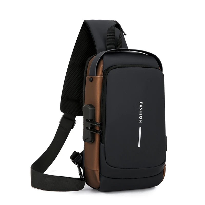 Men's Multifunction Anti - theft USB Shoulder Bag Man Crossbody Cross Body Travel Sling Chest Bags Pack Messenger Pack for Male - Chic Cart