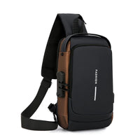 Men's Multifunction Anti - theft USB Shoulder Bag Man Crossbody Cross Body Travel Sling Chest Bags Pack Messenger Pack for Male - Chic Cart