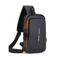 Men's Multifunction Anti - theft USB Shoulder Bag Man Crossbody Cross Body Travel Sling Chest Bags Pack Messenger Pack for Male - Chic Cart
