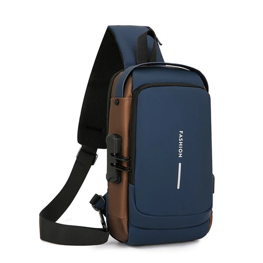 Men's Multifunction Anti - theft USB Shoulder Bag Man Crossbody Cross Body Travel Sling Chest Bags Pack Messenger Pack for Male - Chic Cart