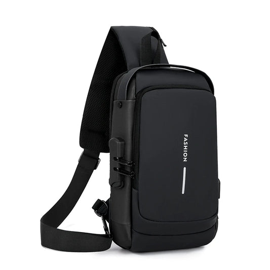 Men's Multifunction Anti - theft USB Shoulder Bag Man Crossbody Cross Body Travel Sling Chest Bags Pack Messenger Pack for Male - Chic Cart