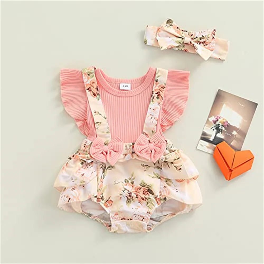 Kids Dress For 0 - 18 Months Cotton Ruffle Sleeve Cute Butterfly Floral Summer Princess Formal Dresses Newborn Baby Girl Clothes - Chic Cart