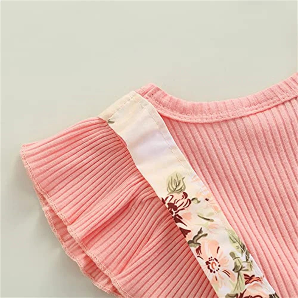 Kids Dress For 0 - 18 Months Cotton Ruffle Sleeve Cute Butterfly Floral Summer Princess Formal Dresses Newborn Baby Girl Clothes - Chic Cart