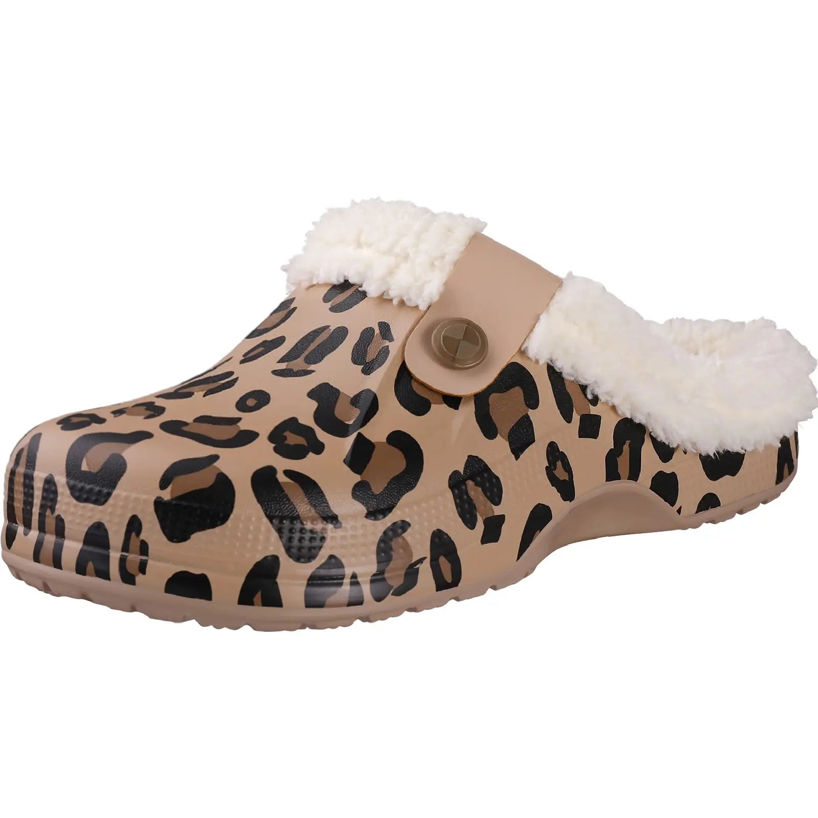 Shevalues Plush Fur Clogs Slippers For Women Men Winter Soft Furry Slippers Waterproof Garden Shoes Multi - Use Indoor Home Shoes - Chic Cart