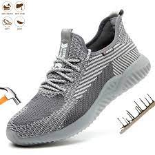 SUADEX Steel Toe Sneakers for Men Women Indestructible Work Shoes Lightweight Comfortable Safety Boots Shoes for Construction - Chic Cart 