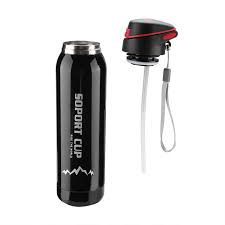 500ML Bicycle Water Bottle Vacuum Stainless Steel Cycling Water Bottle Double Walled Simple Thermo Mug Insulated With Straw