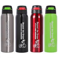 500ML Bicycle Water Bottle Vacuum Stainless Steel Cycling Water Bottle Double Walled Simple Thermo Mug Insulated With Straw
