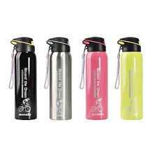 500ML Bicycle Water Bottle Vacuum Stainless Steel Cycling Water Bottle Double Walled Simple Thermo Mug Insulated With Straw