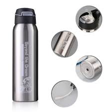 500ML Bicycle Water Bottle Vacuum Stainless Steel Cycling Water Bottle Double Walled Simple Thermo Mug Insulated With Straw