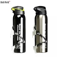 500ML Bicycle Water Bottle Vacuum Stainless Steel Cycling Water Bottle Double Walled Simple Thermo Mug Insulated With Straw