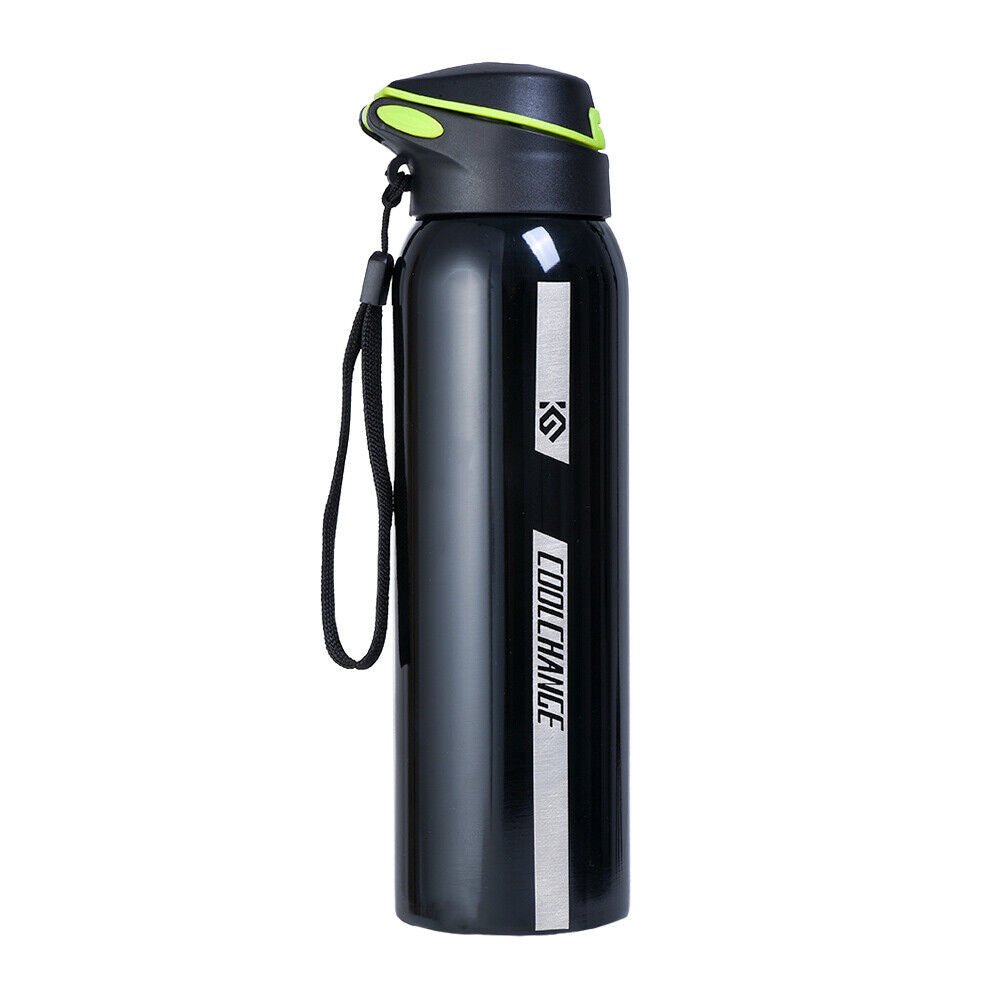 500ML Bicycle Water Bottle Vacuum Stainless Steel Cycling Water Bottle Double Walled Simple Thermo Mug Insulated With Straw